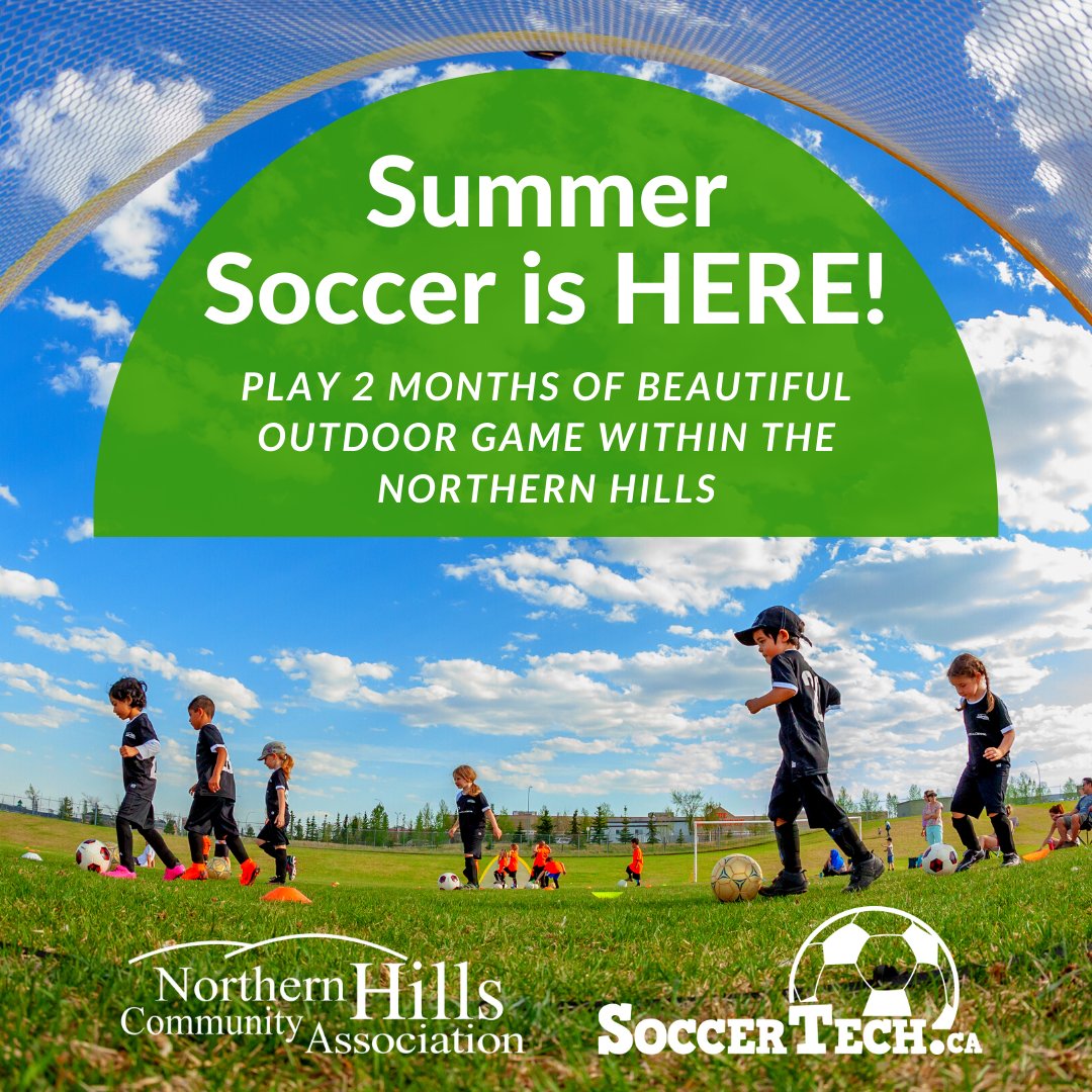 NorthernHills's tweet image. *Summer Soccer Registration is now Open!*
⚽🌞🤩

Play 2 Months of this Beautiful Outdoor Game within the  #NorthernHillsyyc!

🏃‍♂️🏃‍♀️ Child &amp;amp; Youth
🔗 Register Today -&amp;gt; nhca.ca/sports/

@SoccerTechYYC 
#yycca #yycsoccer #communitysport #yycnorth #northernhillscommunity