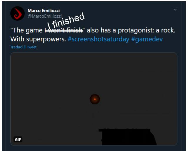 MarcoEmiliozzi's tweet photo. Hey #indiedevhour! There are still some minor tasks to do, but I can finally and *proudly* say that I was wrong. Thanks to @alelwing for kindly pointing it out and for being the best beta tester I could hope for! https://t.co/BKpRUFiPaf