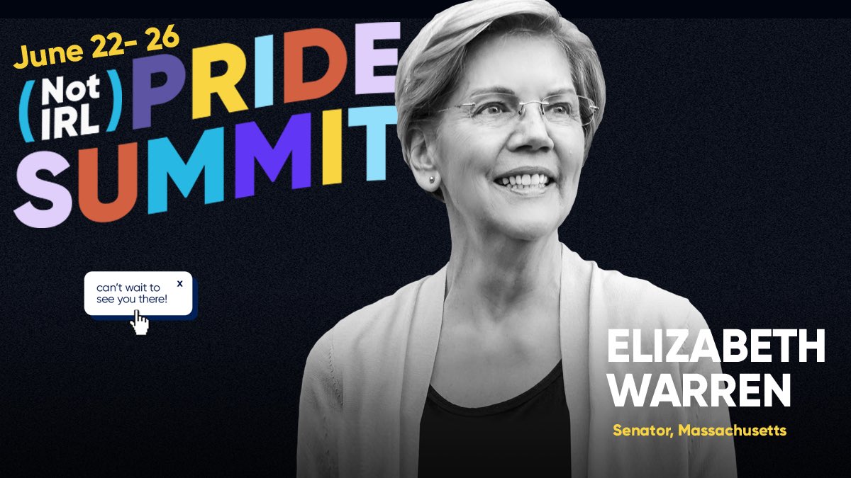 I’m interviewing one of my faves today — @ewarren! Tune in to @lesbiantech #PrideSummit and join the convo at 2pm PST!