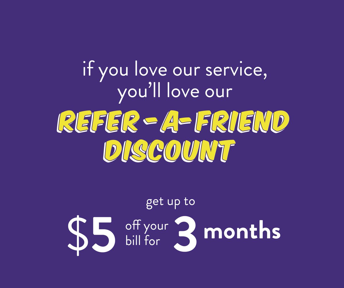 When you refer-a-friend to Total Disposal and they sign up for residential service, you can get $5 off your bill for up to 3 months! Give us a call at (219) 944-1800 for more info.