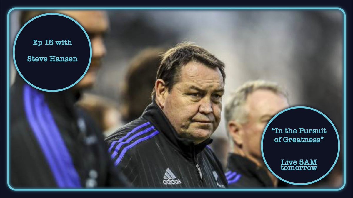 Honoured to announce the guest on Ep 16 of ‘Wind Yer Neck In’ is two time World Cup winning coach STEVE HANSEN. This weeks episode is called “In the Pursuit of Greatness.” We hope you enjoy this one as much as we did making it. A true legend. Live from 5am tomorrow morning!#WYNI