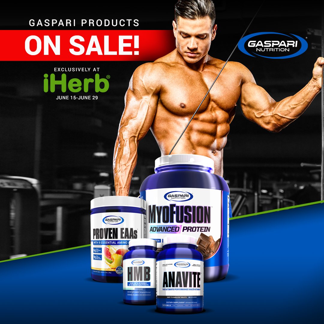 TeamGaspari's tweet photo. Our friends over at @iherb are hooking you up with BIG summer savings 💪 Pick up #TeamGaspari classics like #Anavite, #SuperPumpMax, #ProvenEgg and MORE!! Head to https://t.co/TNBFc4Q3qO and stack up today! https://t.co/WNqcfATYsf