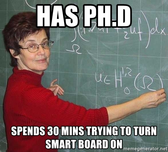 TechNk19's tweet photo. @BigCoachSwain A6: My issue is that I was not trained on how to use my board so I spend a lot of my time (paid and unpaid time) trying to learn how to use the board. 

#smartboardchat https://t.co/HzelBvbDVF