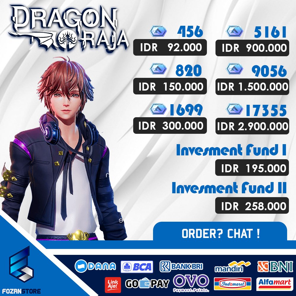 fozanstore's tweet photo. Top Up Game Murah & Cepat
by FOZAN STORE
Ready
- Mobile Legends
- Dragon Raja
- PUBG Mobile
- Free Fire
Proses hanya 1-10 menit. Via ID saja!!
Pembayaran sesuai foto ya kak. Order? DM kita!
#topupml #topupmobilelegends #mobilelegends #dragonraja #freefire #pubg #fozanstore https://t.co/QD65n11BWS