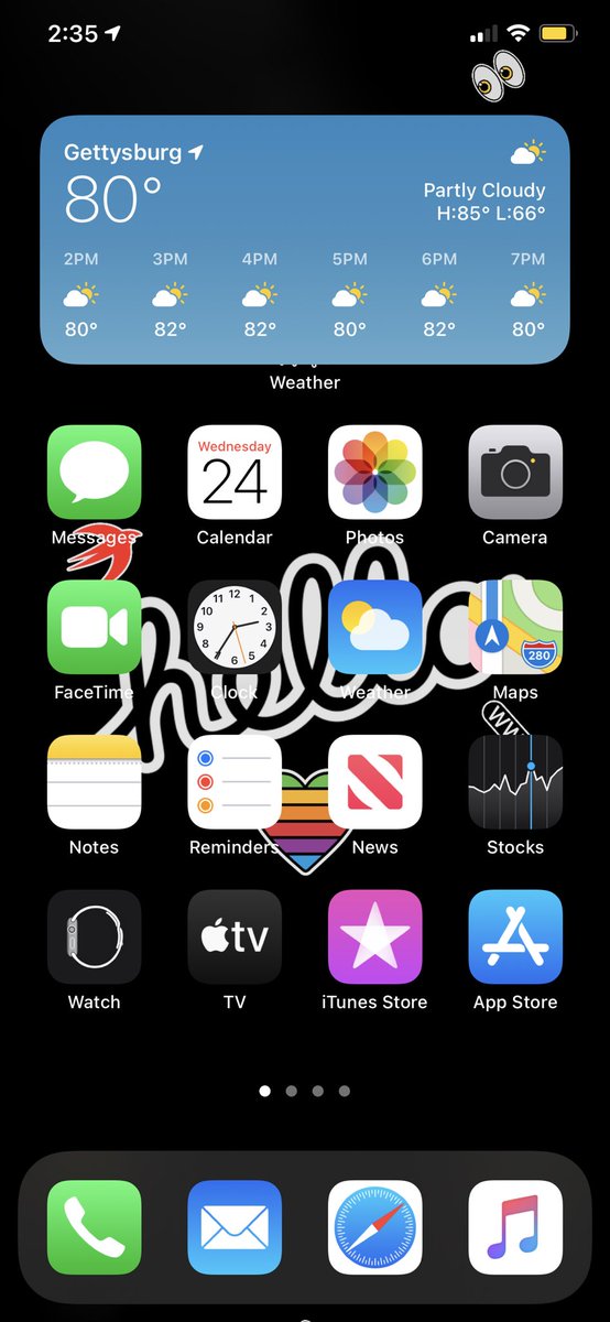 Kevins_Tech's tweet image. My current home screen setup on my iPhone XS Max.#ios14beta #iOS14DevBeta1