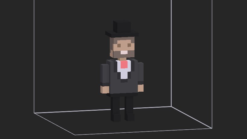 Odd1Inn's tweet photo. My first character! #indiedevhour #indiedev #gamedev #voxelart #magicavoxel https://t.co/M4JCwDFWrL