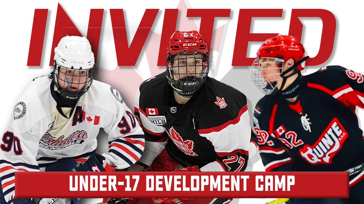 Trio of #Steelheads Prospects invited to <a href="/HockeyCanada/">Hockey Canada</a>'s U-17 Development Camp Next Month. Congrats, gentlemen! 

Full Release &amp; Roster:  bit.ly/2Z6glHZ