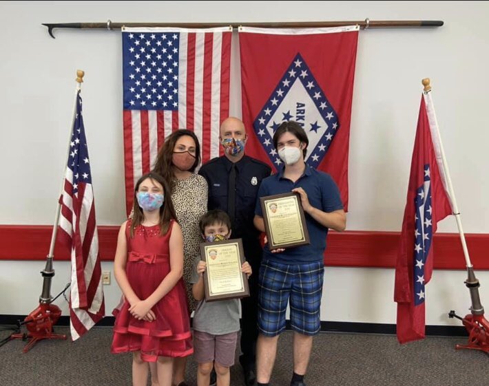 Firefighter Matthew Stallings was awarded Firefighter of the Year as well as Person of the Year at yesterday’s Rotary Club Luncheon. Congratulations to you and VERY well deserved.