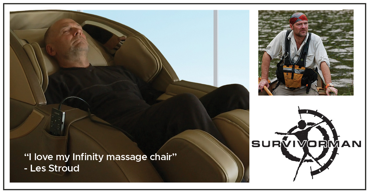 Infinity_Chairs's tweet image. Survivorman, Les Stroud, on Recovery by Massage. Check out our New VLOG bit.ly/2Nog5ih #lovemyinfinitychair #survivorman #lesstroud #recoverybymassage #wellnesswednesday