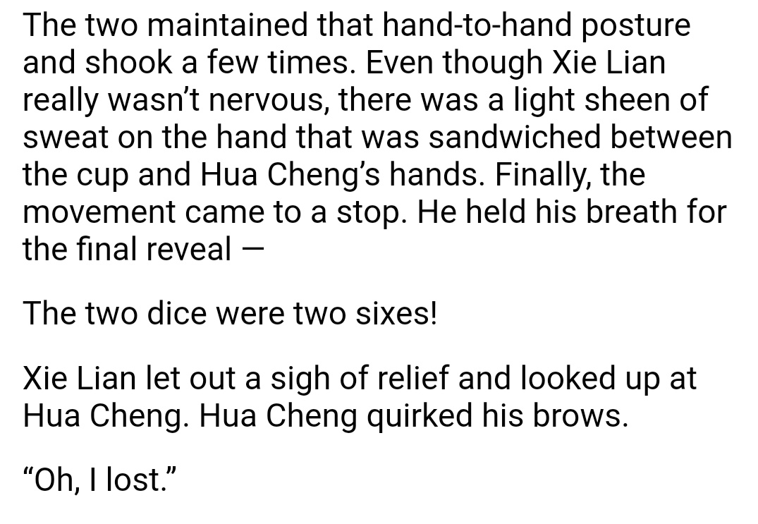 The first time ever Xie Lian got luck .. suspicious 