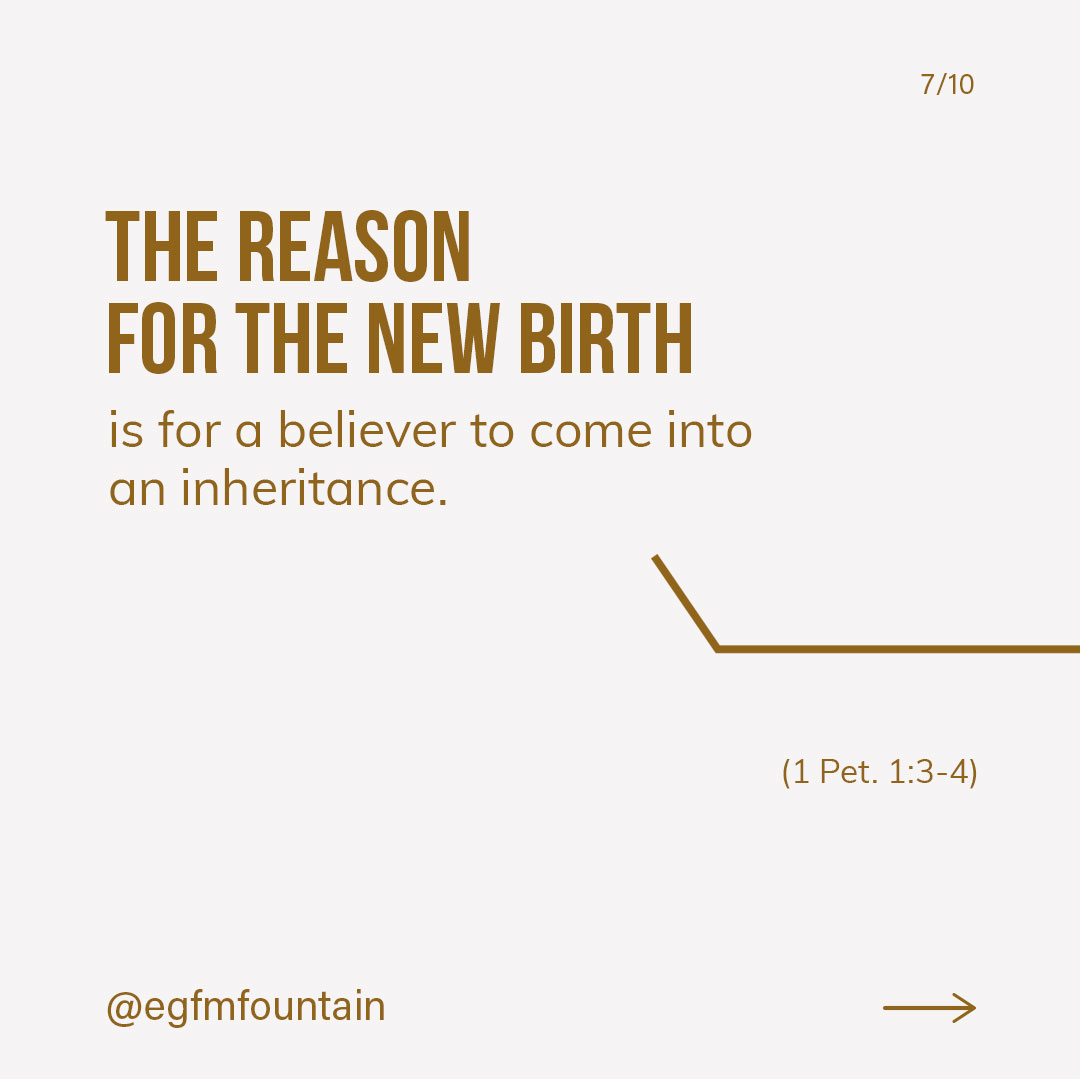 EGFMfountain's tweet photo. (3/4)
The salvation of the spirit makes one able to see the Kingdom of God and enjoy certain benefits, but what will one gain entrance and inherit the Kingdom is the salvation of the soul (John 3:3-5). 
#RevHelen #EGFM https://t.co/8mDROsrRTm