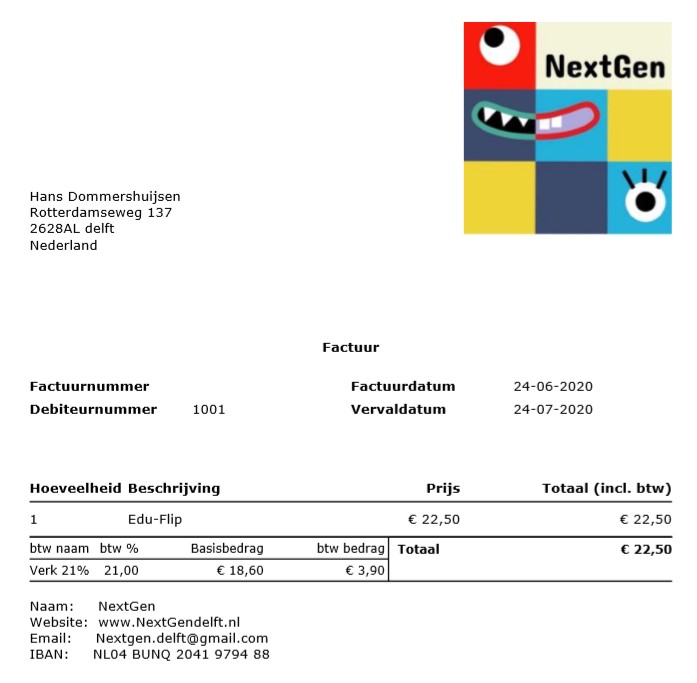Zojuist bij <a href="/Jong_Ondernemen/">Stichting Jong Ondernemen</a> <a href="/NextGenDelft/">NextGen</a> #EduFlip besteld met aflevering op <a href="/dehaagse/">De Haagse Hogeschool / THUAS (INACTIEF/INACTIVE)</a>! nextgendelft.nl is een #studentenonderneming van #technischebedrijfskunde #Delft. Zij willen #concentratieprobleem onder #basisschoolkinderen verminderen en #ontwikkeling stimuleren.