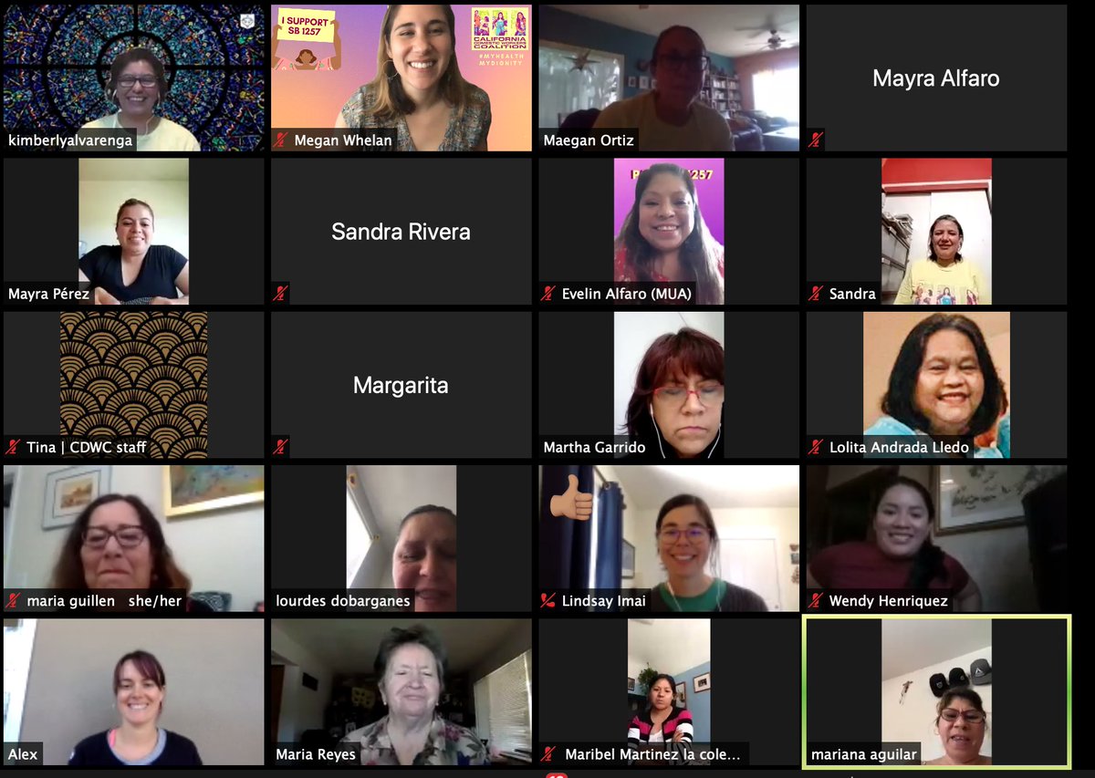 50+ members already on the line, with less than 24 hour notice, to watch the Senate Floor Vote together for #SB1257 the Health and Safety for All Workers Act! #Gratitude for all the incredible organizing and mobilizing to win #Dignity! #MyHealthMyDignity