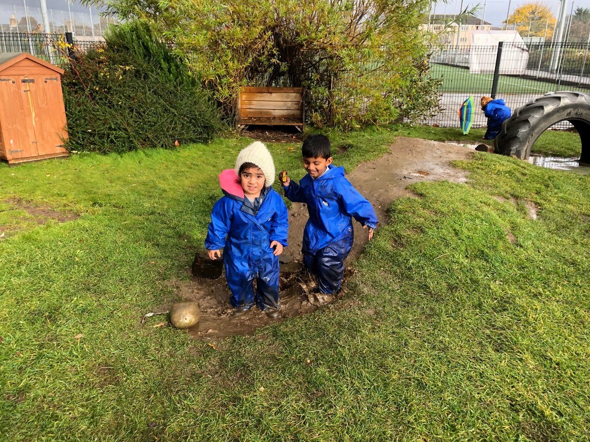 Playing in the mud and rain is number 2!