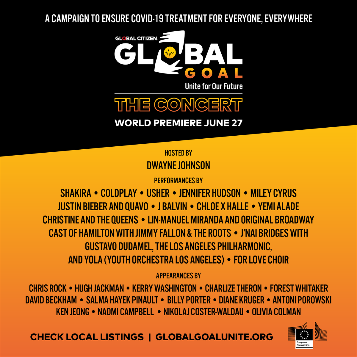 Me uno a #GlobalGoalUnite for Our Future, un concierto de <a href="/GlblCtzn/">Global Citizen ⭕</a> a estrenar el 27 de junio, que busca asegurar que nadie se quede atrás en esta pandemia e iluminar lo que podemos hacer para crear un futuro más saludable para todos, en todo lugar.

 glblctzn.me/GlobalGoalUnite