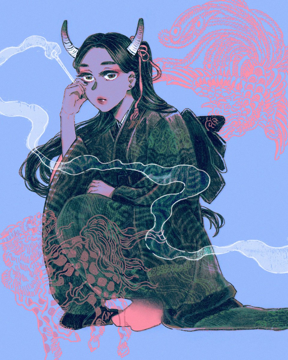 4 pieces that I'm proud of : Tagged by @SpikieAMR 
 
Recent doodle like drawings that I like. I've been enjoying purple mood experimenting and ukiyo-e influenced vibe.

I tag @kahokubo @shibeeyan @colorshelf @alyceaill 