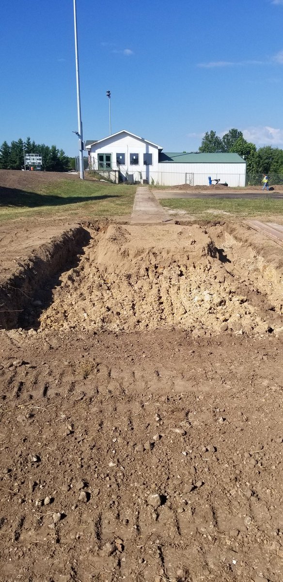 WarsawTrack's tweet photo. New long and triple jump pits going in! https://t.co/WvXsbxpuD0