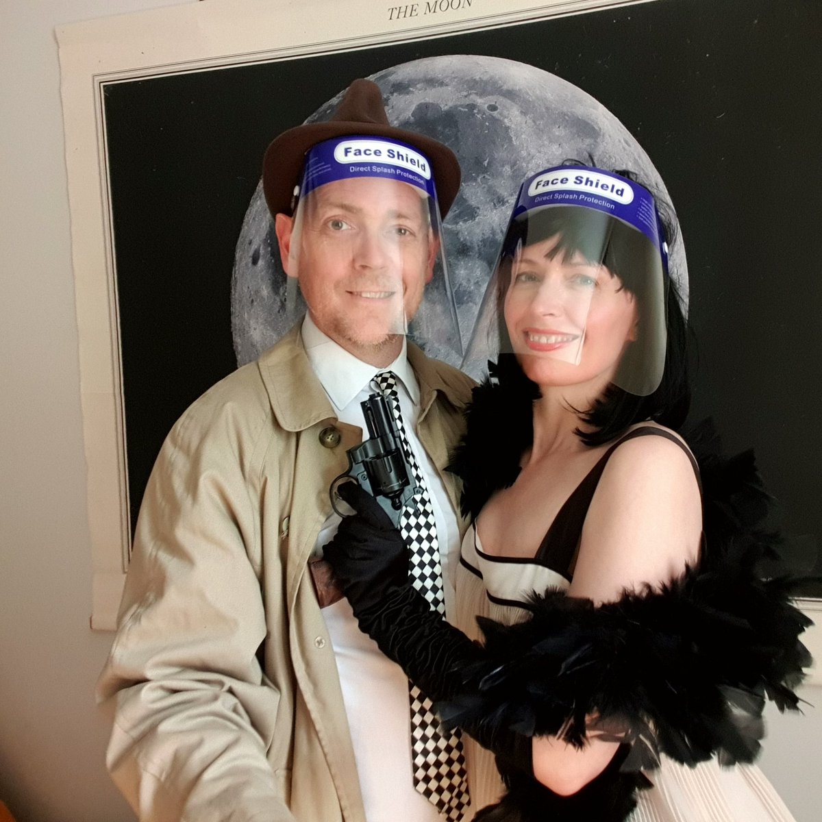 Venues can hopefully open from July 4th 2020 - we're ready! ALL our actors will be wearing face visors, for everyone's protection; &amp; have completed a COVID-19 safety test. Plan your 2020/2021 diaries - we're happy to 'pencil' you in now.
#murdermystery  #comedydinner #covid19