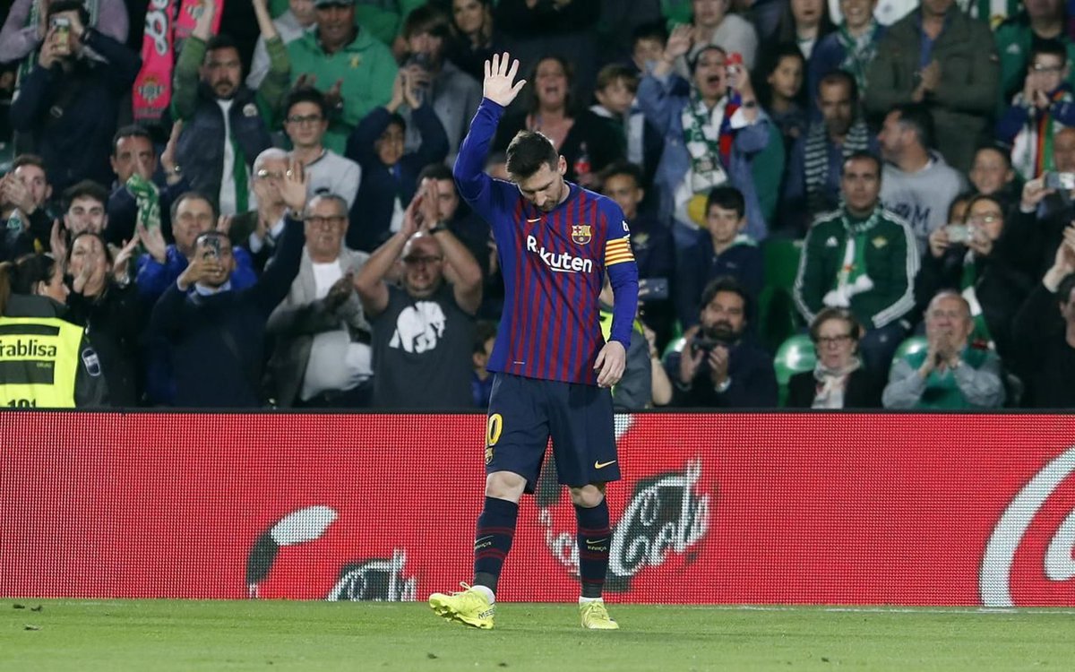 There’s nobody else who wants to score this goal more than him. He shoots, and he scores. The goalkeeper had no chance. He doesn’t run and celebrate, he puts his hands in the air, and bows to the fans. The fans bow to him also.