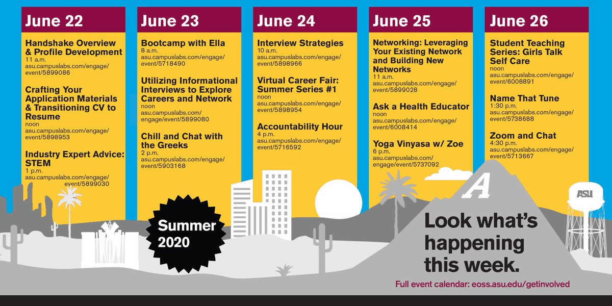 Summer is here and making a splash. Dive in to this week's offerings through ASUSync here: links.asu.edu/SunDevilSummer…