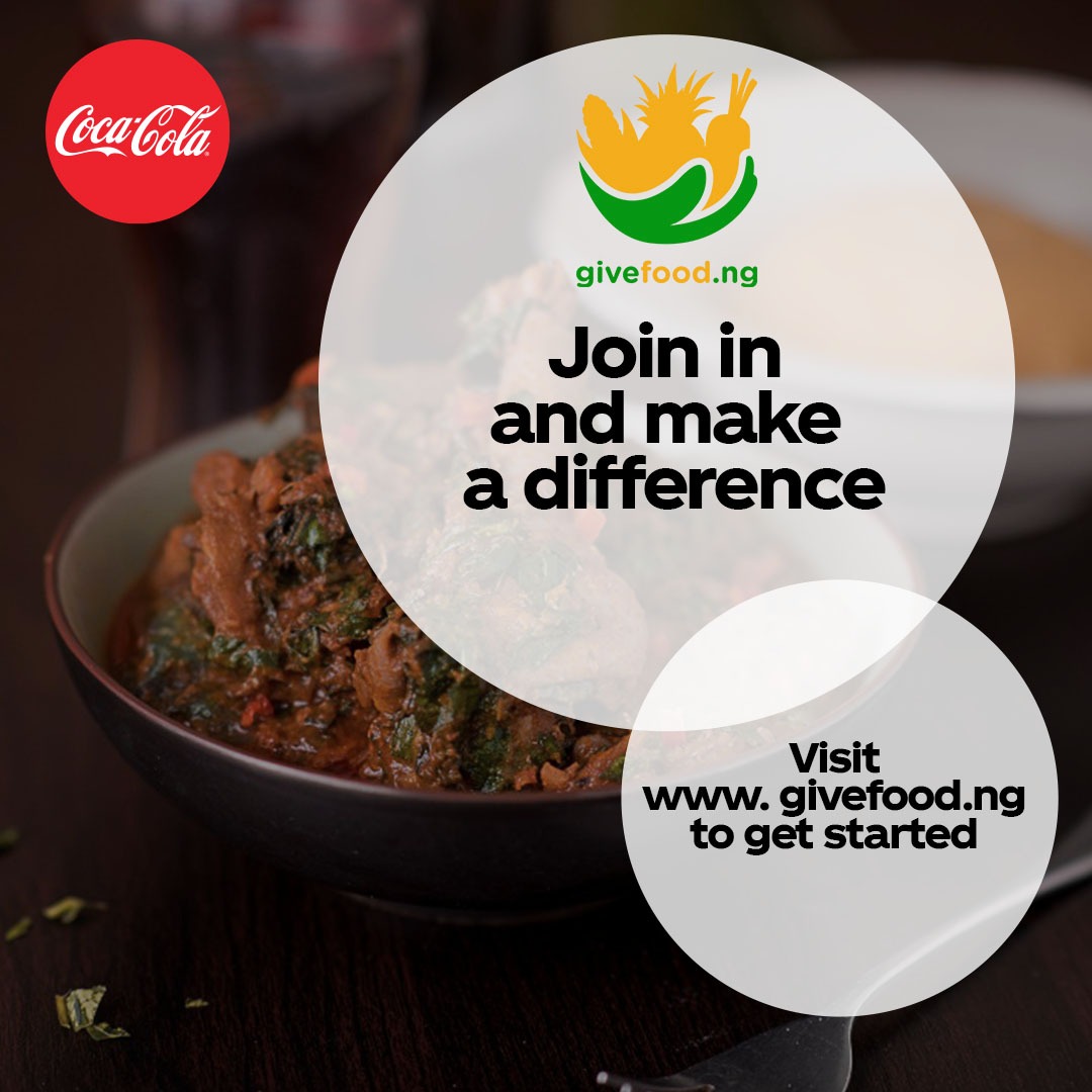 Hunger is a bad thing, that's why I like what @CocaCola_NG in partnership with @givefoodng is doing to provide food for people who can barely feed, and those that have been badly hit by the pandemic.
You can #MakaADifference by donating as little as #100 to help also.
#GiveFoodNG