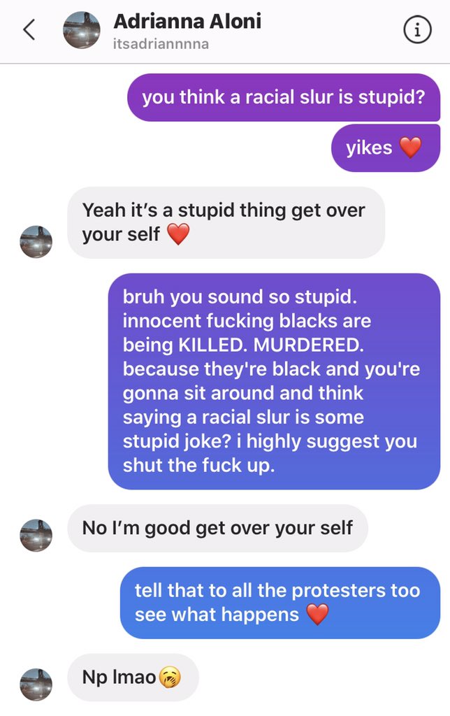 chimkinz's tweet photo. Adrianna Aloni. My fellow kpop twitter and black twitter. We must rise now. Tiktok: adrianna516ny she repeatedly said the n word. #blacklivesmatter #BlackTwitter #kpoptwitter #cancelled #viral https://t.co/xUTb0HD6wj