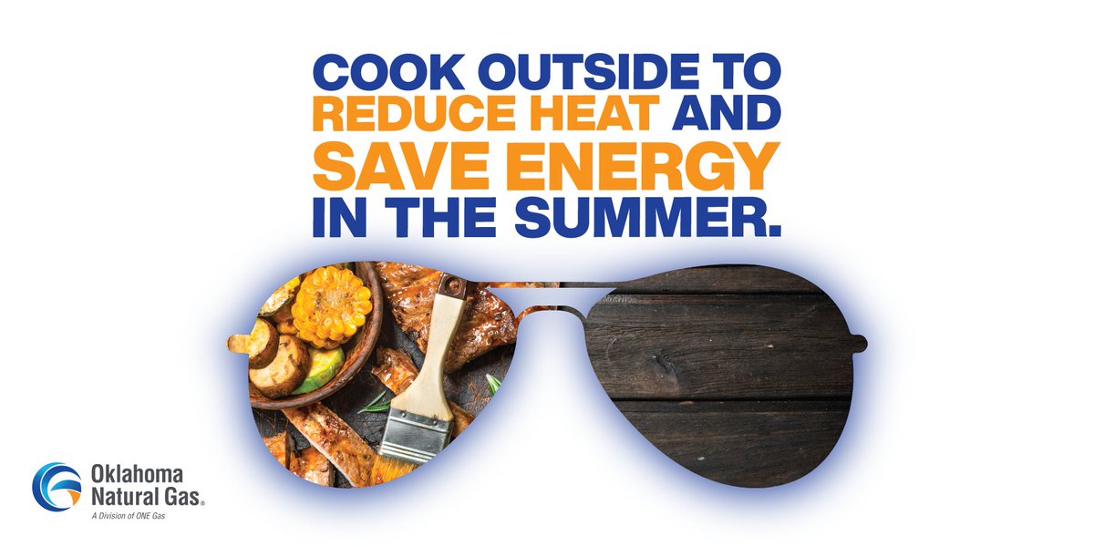 OklahomaNatural's tweet photo. Who loves grilling in the summer? We do! Enjoy cooking outside and help keep the heat out of the kitchen! #EfficiencyTip https://t.co/sNbcgEloDr