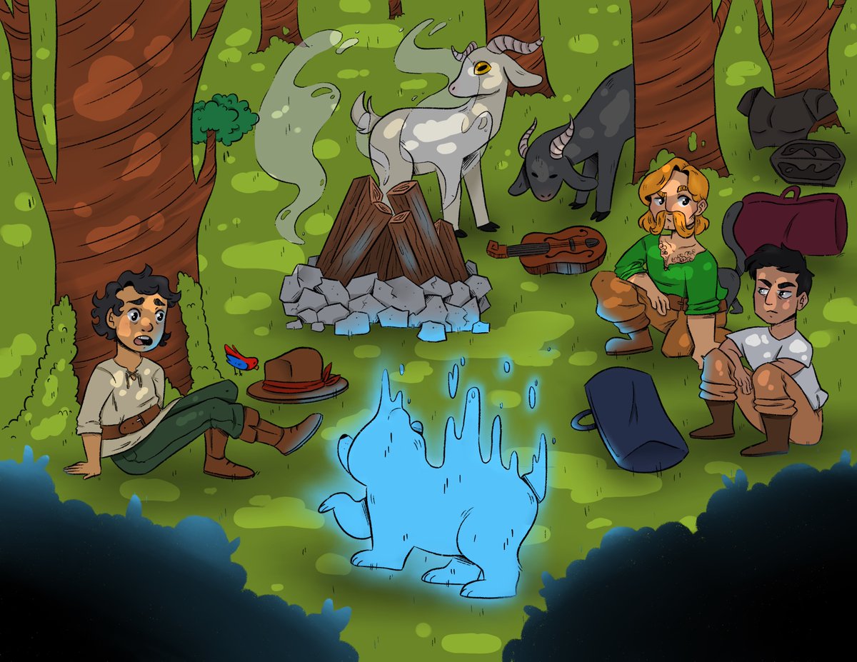 Critforce1's tweet photo. Here's a scene depicting a recent morning for #critforce1 . #dnd Artist: Moniquelolz on Fiverr https://t.co/PUk4QSGuho