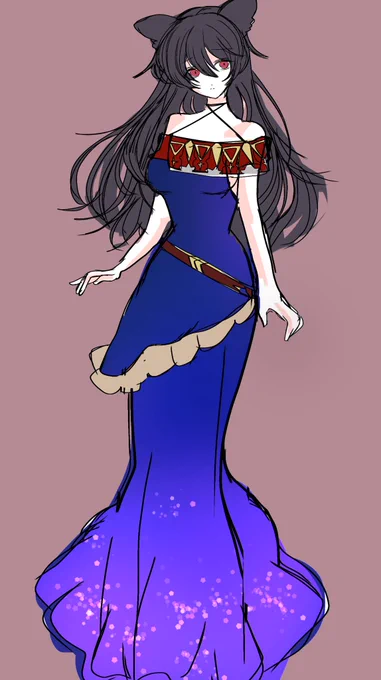 ニーアのドレス考えてた #グラブル 