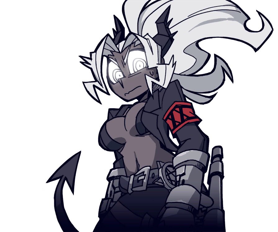 ❕

Her eyes widened in shock of someone actually patting her head. It flustered her a bit.

“H-Have you lost your mind? Don’t you know I could kill you for thinking I’d want something so...nice?”