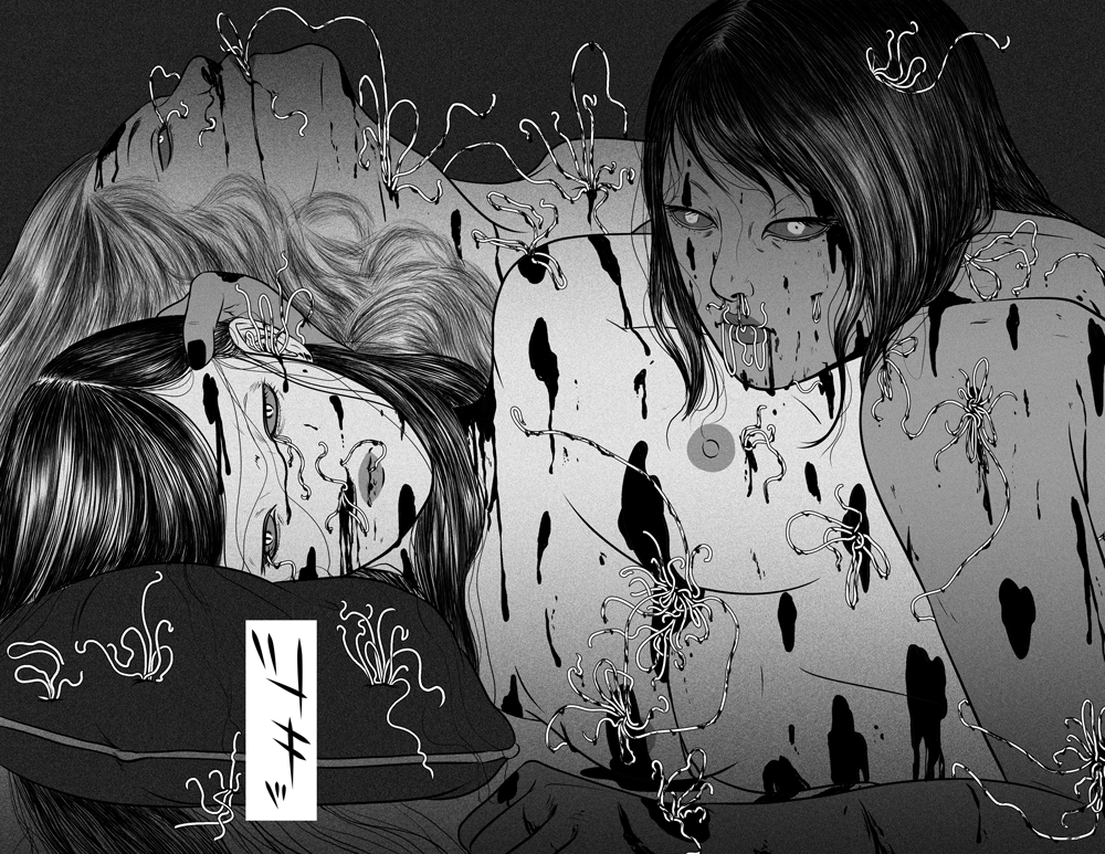 #HorrorMangaZine covers for Vol.1, 2, 3 & 4
Btw, these are all wraparound covers!
I started Vol. 1 in 2016 ?