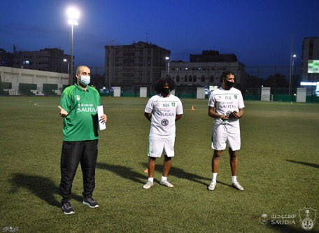 SPLAthletic's tweet photo. 📸- بـقيادة المدرب الوطني مازن بهكلي الأهلي يعاود تدريباته الجماعية. https://t.co/Sl6zRbx1Ff