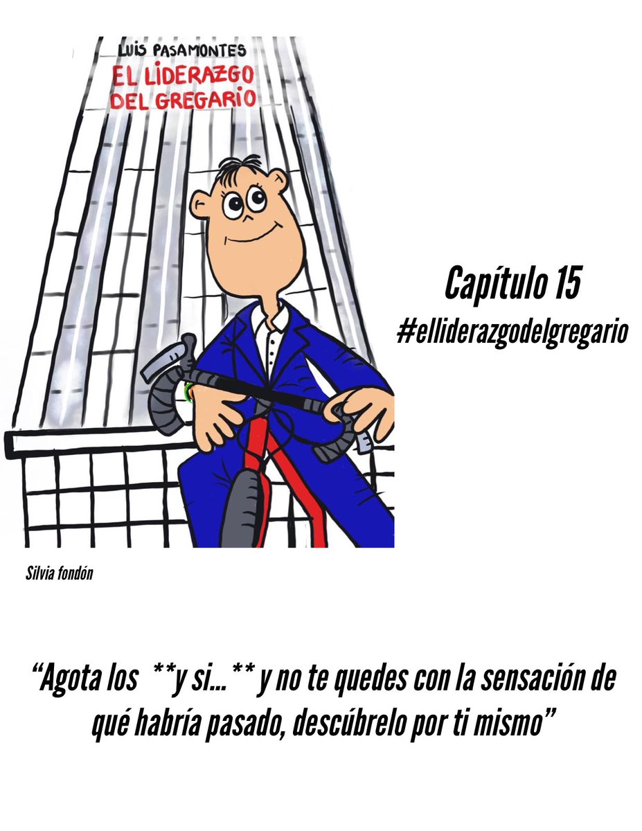 No todas las paredes tienen puertas y por eso no siempre podemos atravesarlas pero yo me obligo a llegar a la pared y comprobarlo por mí mismo. Me doy un cabezazo, no más, y me voy a otra pared.

#capitulo15 #elliderazgodelgregario #alienta #2edicion 
ilustración: Sílvia Fondón