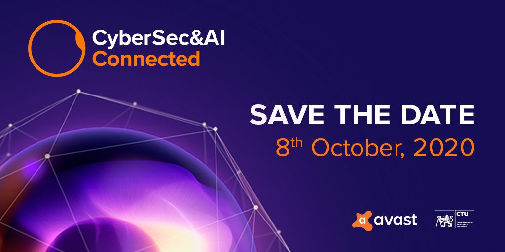 Avast's tweet image. Fellow #CollisionfromHome attendees: #SaveTheDate! 

Don&apos;t miss our 2nd annual #CyberSecAI Connected—October 8, 2020 for the conference that puts you at the heart of tomorrow&apos;s AI, machine learning &amp;amp; cybersecurity: cybersecai.com #AvastatCollision