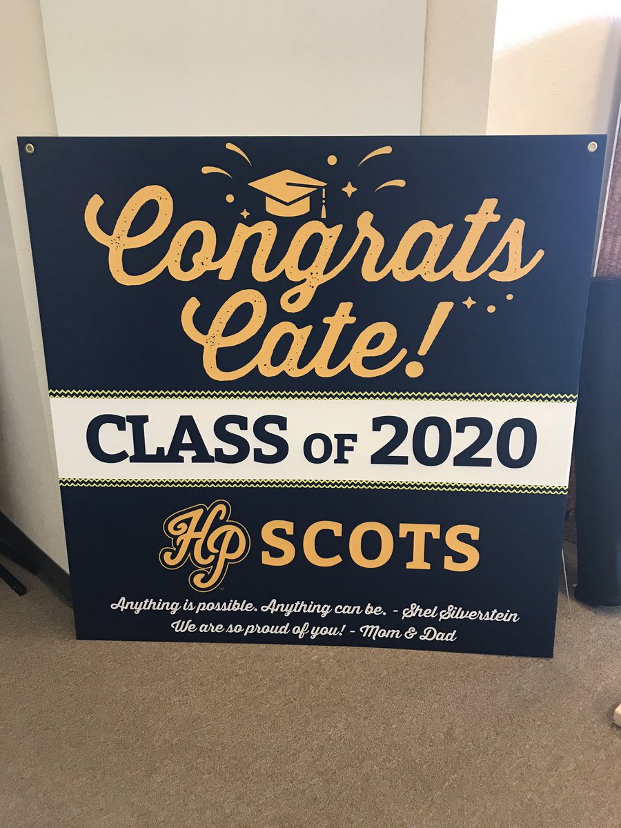Make a statement or celebrate a special moment with a 4’x4’ coroplast yard sign...we can add grommets for balloon anchoring to stand out even more! #yardsigns #graduationsigns #birthdayyardsigns #babyannouncementideas