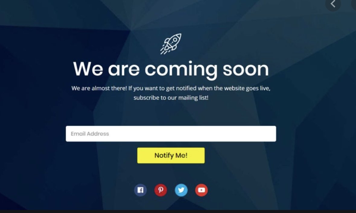 So to get straight to it, first thing on my list is to put up a homepage. Not a coming soon page, not a launchrock page, but a landing page that is actually very close to the final product of what the landing page will look like. SO NEVER THIS!!!