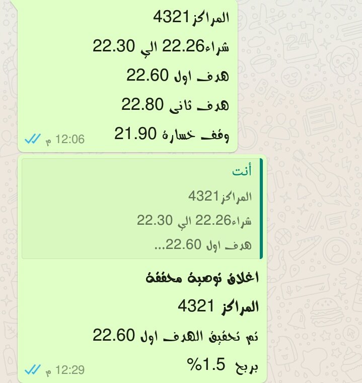 مبارك ملاك اليوم ولمن وثق بي😍
دوم عليكم ارباحكم وافراحكم❤

#تاسي #تداول #توصيات 
#مساء_الخير #السعودية #كورونا
#زعيم_تويتر_بيزود_للاربعاء
