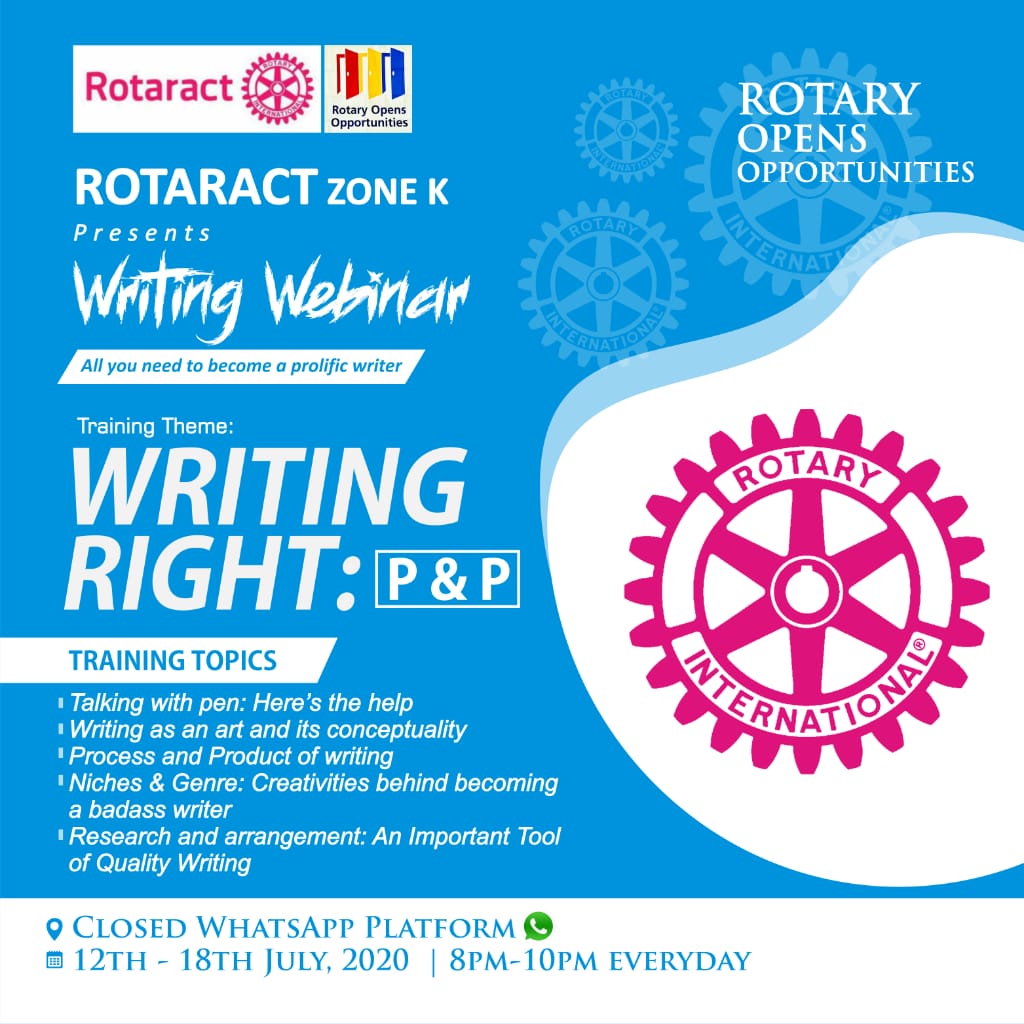 ASP_Godsays's tweet photo. As Rotary is opening opportunities for use, let's grab the opportunity before it flips out.
#IWantToWrite
#WritingRight
#ZoneKWrite
#WritingOpportunities https://t.co/21oXMKv1Zw