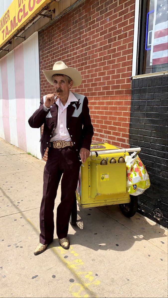 LAURA_N_ROD's tweet photo. Correction: ‘I have no words to thank them.’ He went out to sell today with his botas, sombrero and cinturón piteado.
“Yo soy muy de rancho,” he said as he sang El Muchacho Alegre. https://t.co/oQfch0vV3b