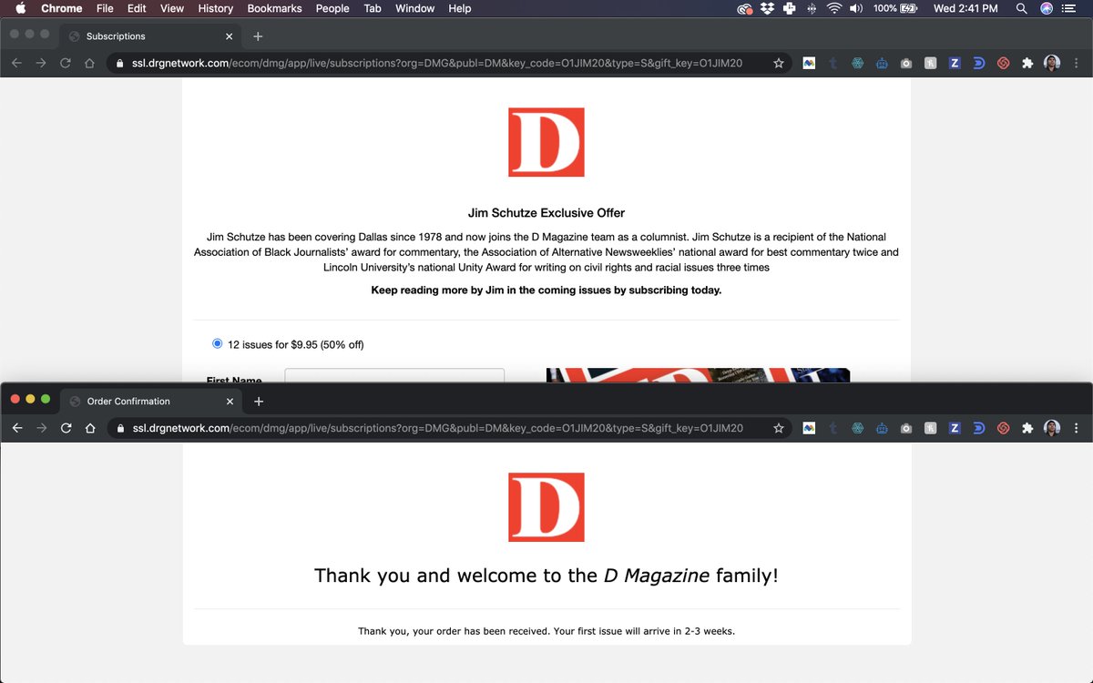 patrickm02L's tweet image. Just snagged the exclusive 12-issue subscription offer to @DMagazine for $9.95 in honor of their new hire @JimSchutze. 

You can too --&amp;gt; dmagazine.com/jim