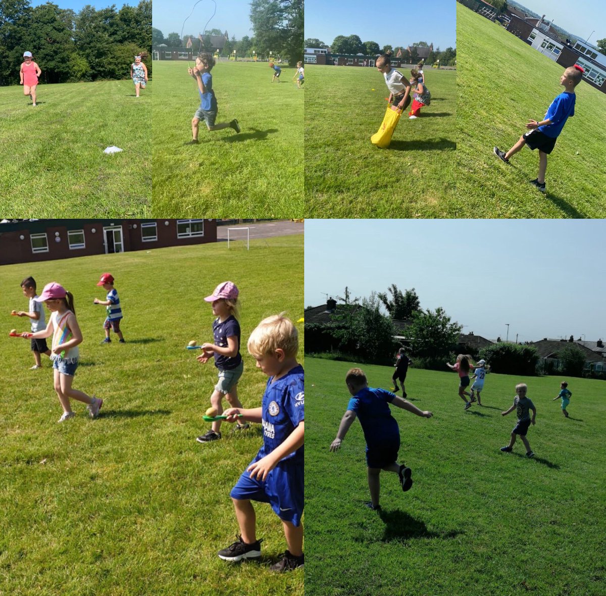 StberniesPe's tweet photo. Sun, fun and bubble mini sports day on what was meant to be our @stbernies sports day. @cathi2122 @YouthSportTrust https://t.co/svT77YIi6O
