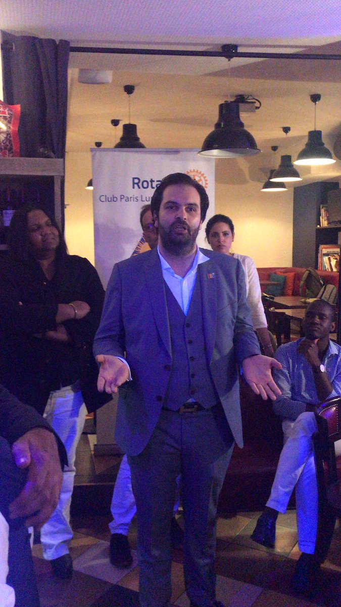 ParisRotary's tweet photo. Christophe le Serre, le nouveau président du Club souhaite placer son mandat sous le sceau de l’éducation ! 
#weserve #Rotary https://t.co/RnVvQRyeci