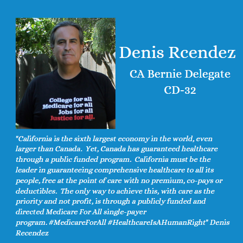CaDelegates's tweet photo. Please meet Denise Recendez @Denis99Menace , Bernie delegate CD-32. He is a #SocialJustice worrier fighting for #equity &amp; #equality at the #DNC. #Cadelegates #Berniedelegates #DNC2020 #Medicare4All #GreenNewDeal 
@CaDelegates https://t.co/6uxhkEycCb