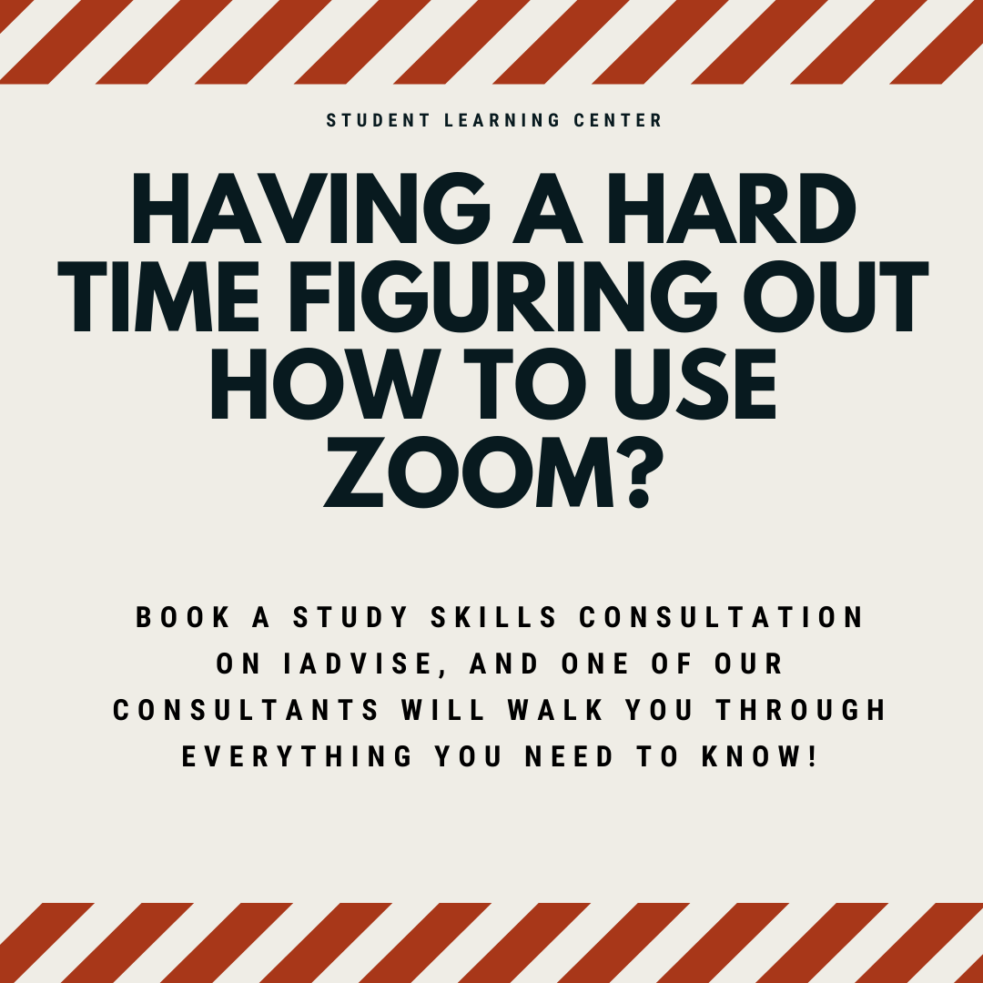 Need help navigating Zoom this summer? Book a Study Skills Consultation on iAdvise and one of our consultants will walk you through everything you need to know!