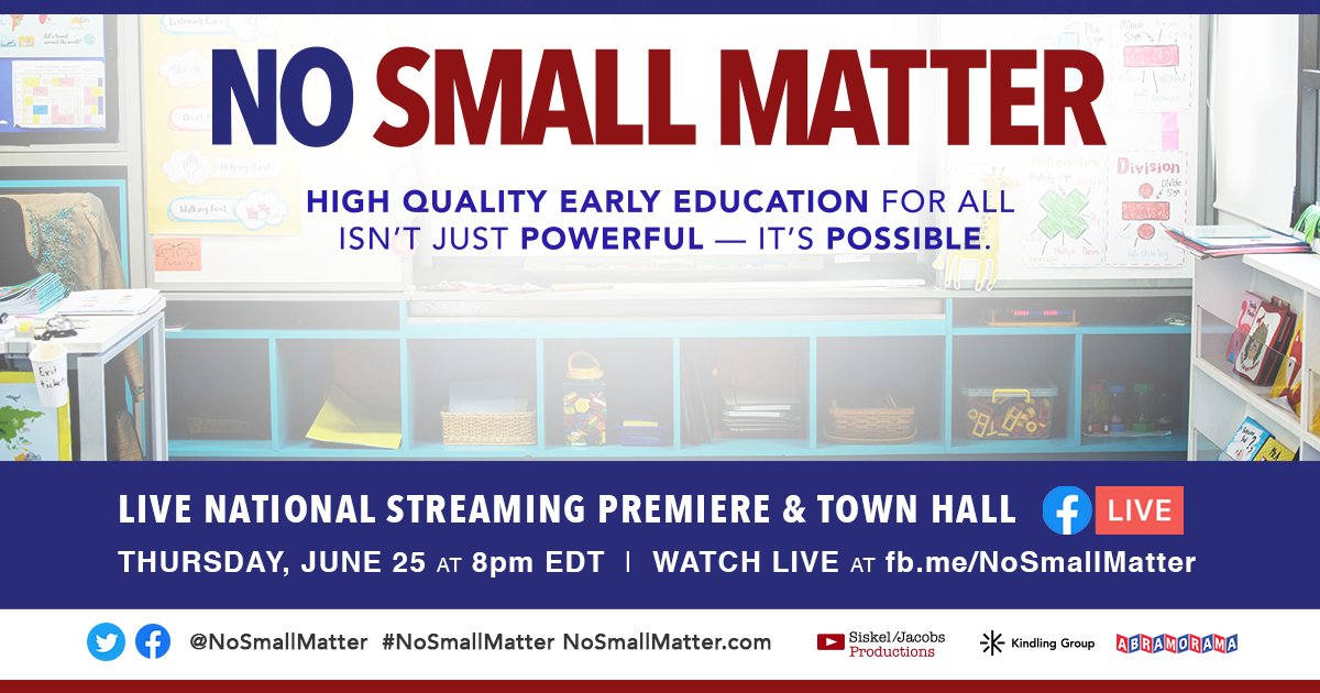 LetsGrowKids's tweet photo. COVID-19 made it crystal clear that #childcare is ESSENTIAL. The US literally doesn’t work without it. Now is the time to call attention 🗣 to this critical issue, which is why we're thrilled to partner w/ @NoSmallMatter for a live town hall 6/25. Join us! https://t.co/5qz4WfGuTg https://t.co/q6wM7vqsba