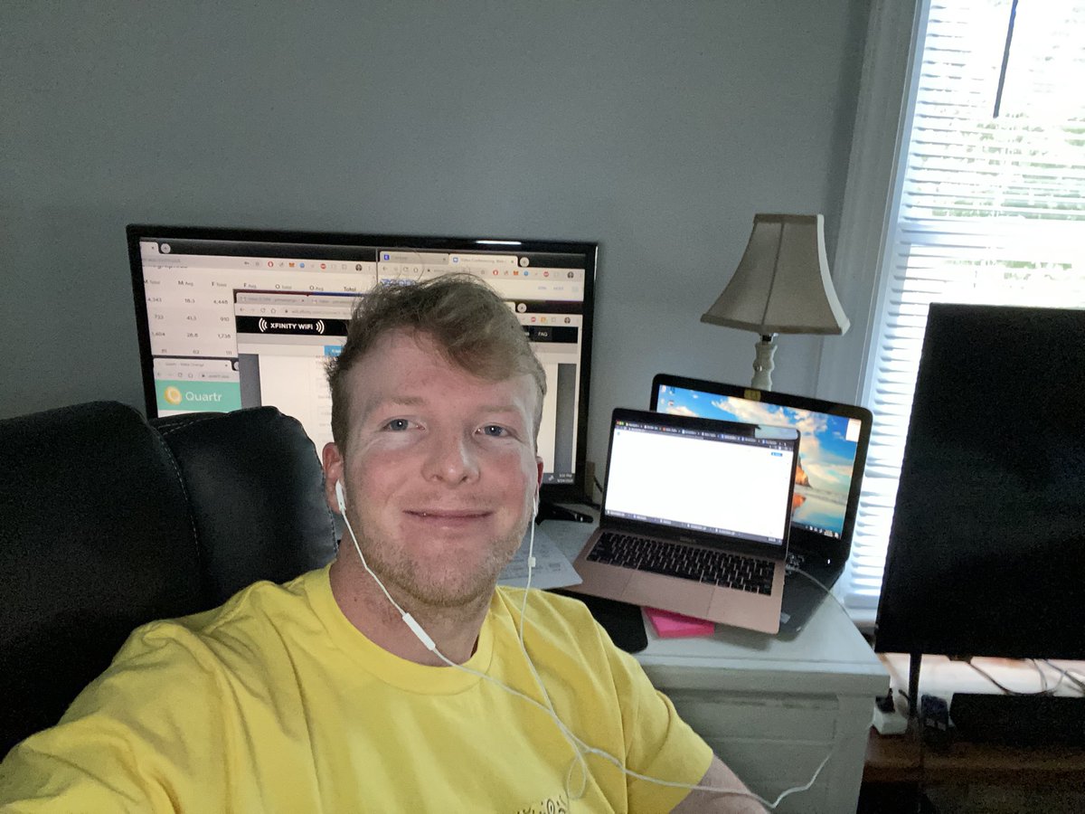 quartr's tweet image. This is how we’ve been doing our meetings from home, turns out to be fun! We are wishing you all are staying safe, healthy, and happy. Only the best, Quartr Family