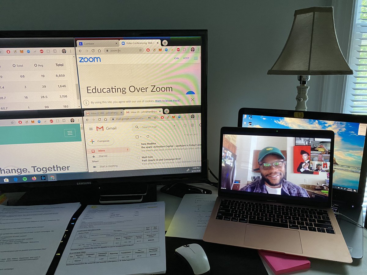 quartr's tweet image. This is how we’ve been doing our meetings from home, turns out to be fun! We are wishing you all are staying safe, healthy, and happy. Only the best, Quartr Family