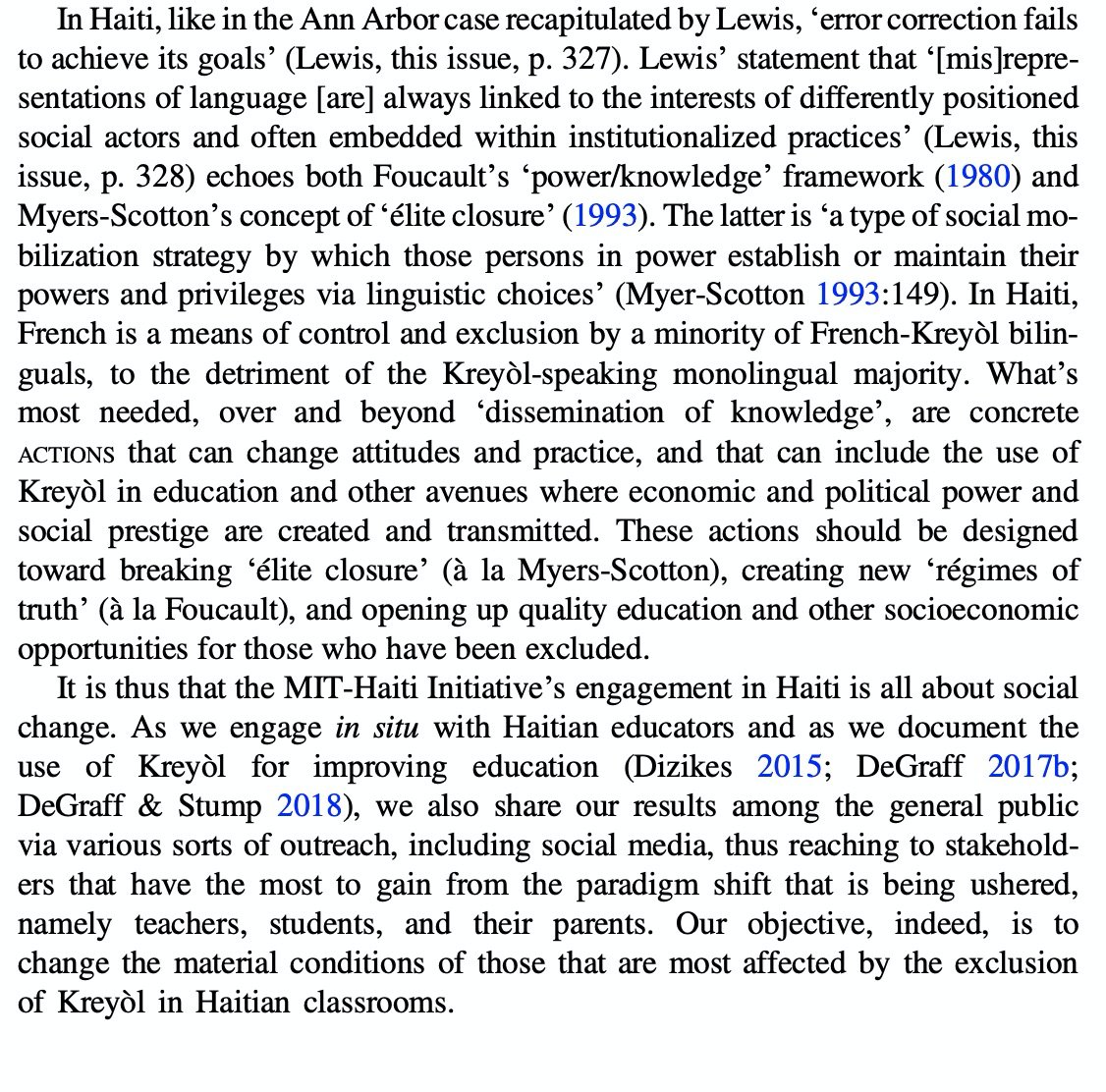 On linguistics, Creole studies, Critical Race Theory, language, education and social justice...   #BlackLivesMatter #LanguageMatters