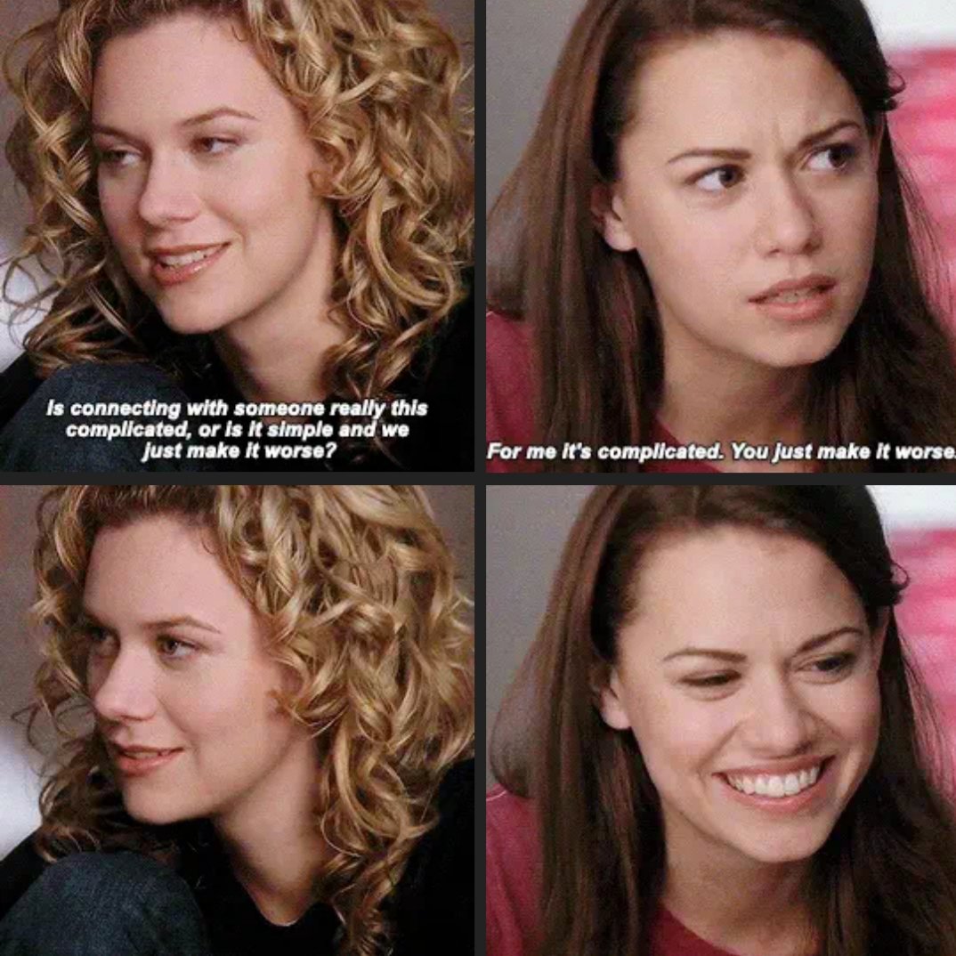 1x09: Peyton is regretting not saying how she really felt. She was scared. She finally opens her heart to Lucas, but her best friend didn't seem to care how she feels 