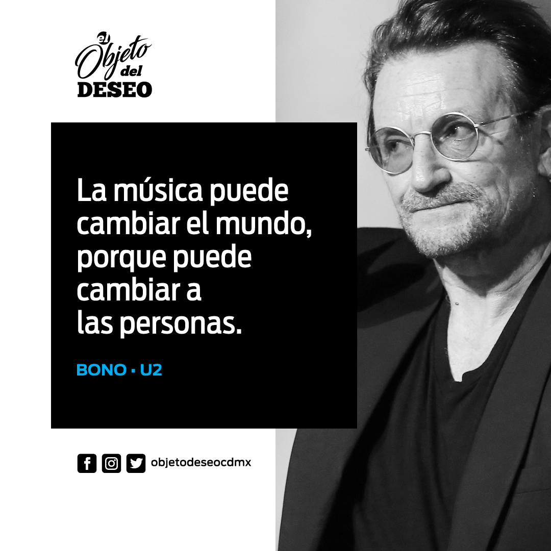 objetodeseocdmx's tweet photo. La música puede cambiar el mundo, porque puede cambiar a las personas.
Bono • U2
#objetodeseocdmx #Frases #Bono #U2 https://t.co/2bRiWmRWQN